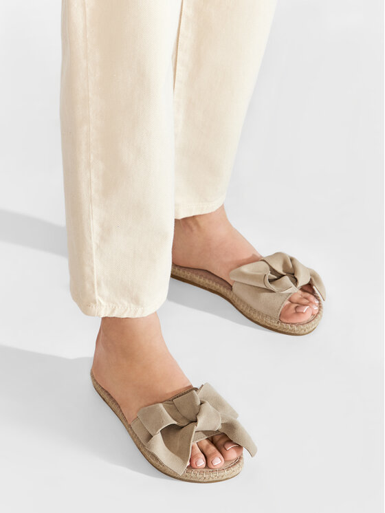 Manebi Espadrilky Manebi Sandals With Bow K 1.1 J0 Béžová