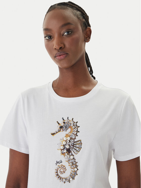 Liu Jo Liu Jo Camiseta WA6237 JS923 Blanco Regular Fit