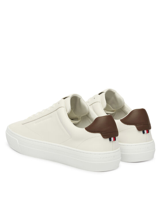 Tommy Hilfiger Tenisice Tommy Hilfiger Premium Dress Cupsole Lth FM0FM05572 Écru