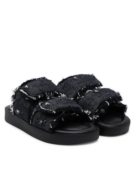 Inuikii Шльопанці Inuikii Classic Jeans Velcro 70104-143 Чорний