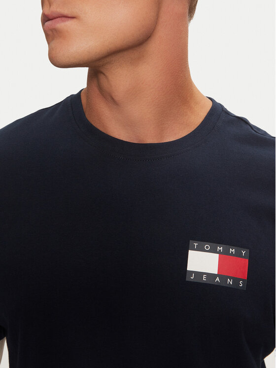 Tommy Jeans Tommy Jeans T-shirt Essential Flag DM0DM20740 Blu scuro Slim Fit