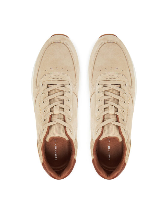 Tommy Hilfiger Sneakersy Tommy Hilfiger Premium Suede Hybrid FM0FM05690 Béžová