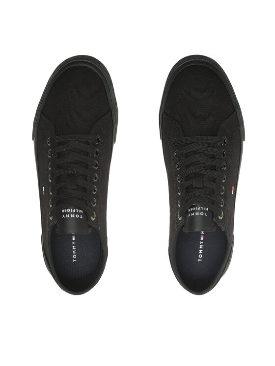 Tommy Hilfiger Πάνινα παπούτσια Tommy Hilfiger Core Corporate Vulc Canvas FM0FM04560 Μαύρο
