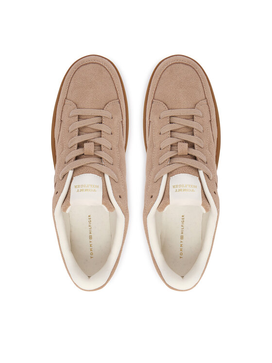 Tommy Hilfiger Snīkeri Tommy Hilfiger Th Heritage Court Sneaker Suede FW0FW09266 Bēšs