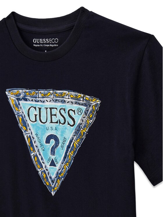 Guess Guess Póló L6GI00 K8HM4 Sötétkék Regular Fit