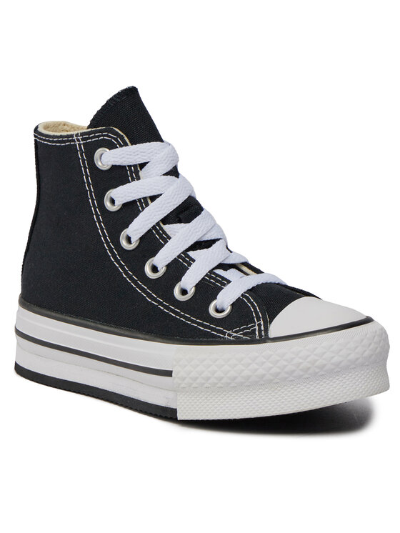 Converse Plátenky Converse Chuck Taylor All Star Lift Platform High Top Little Kids 372859C Čierna