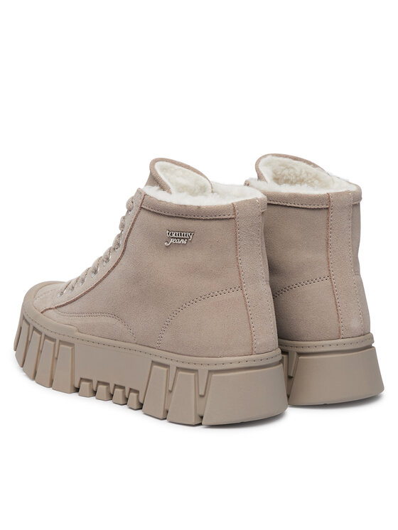 Tommy Jeans Šnurovacia obuv Tommy Jeans Tjw Platform Sneaker Mc Wl EN0EN03134 Sivá