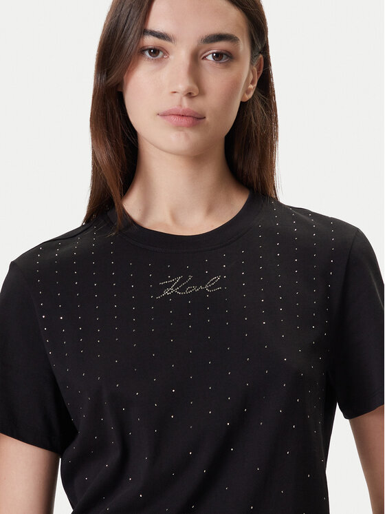 KARL LAGERFELD KARL LAGERFELD Camiseta A4W17050 Negro Regular Fit