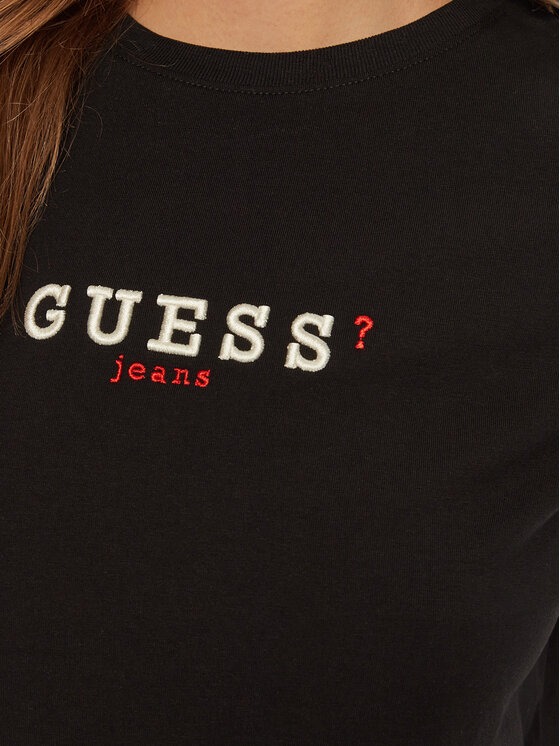 Guess Jeans Guess Jeans Футболка W5RI54 J1314 Чорний Regular Fit