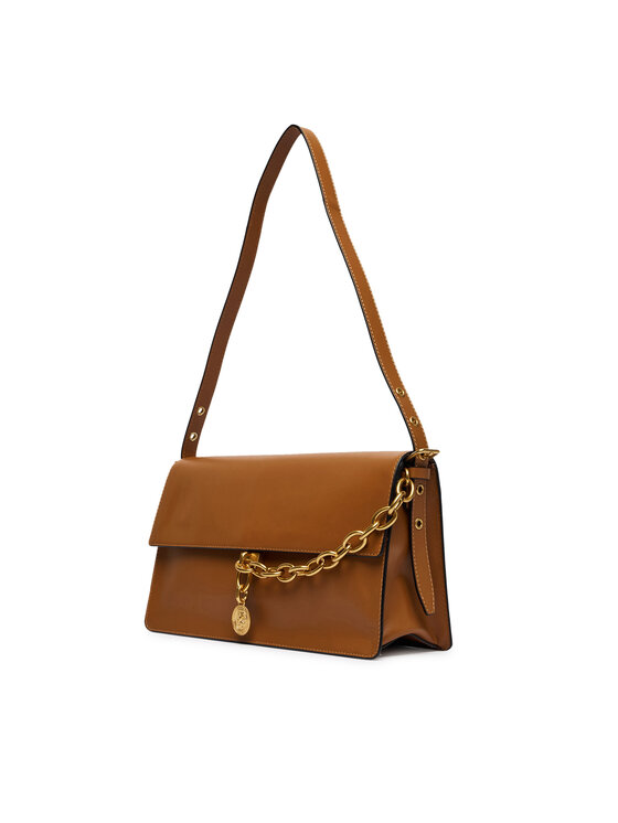 Tommy Hilfiger Kabelka Tommy Hilfiger Crest Leather Conv Shoulder Bag AW0AW19015 Hnedá