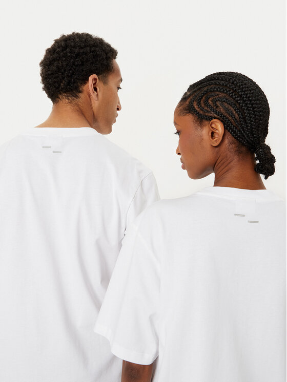 Filling Pieces Filling Pieces T-Shirt Unisex Embroidered Knot 7449986 Λευκό Regular Fit