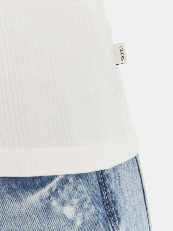 Guess Jeans Guess Jeans Топ W6GPZ8 KF641 Білий Slim Fit