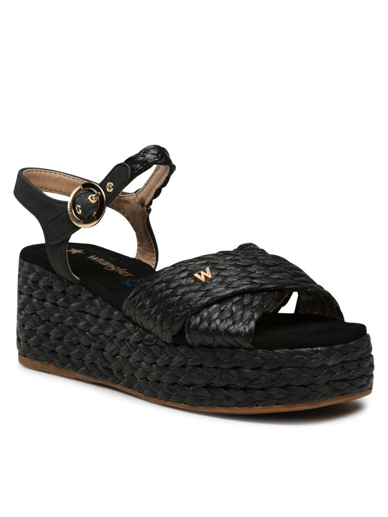 Wrangler Espadrilky Wrangler Alma Raffia WL31554A Čierna