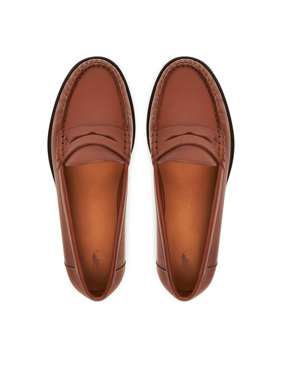 Polo Ralph Lauren Mokasīni Polo Ralph Lauren Calfskin Penny Loafer 818961942001 Brūns