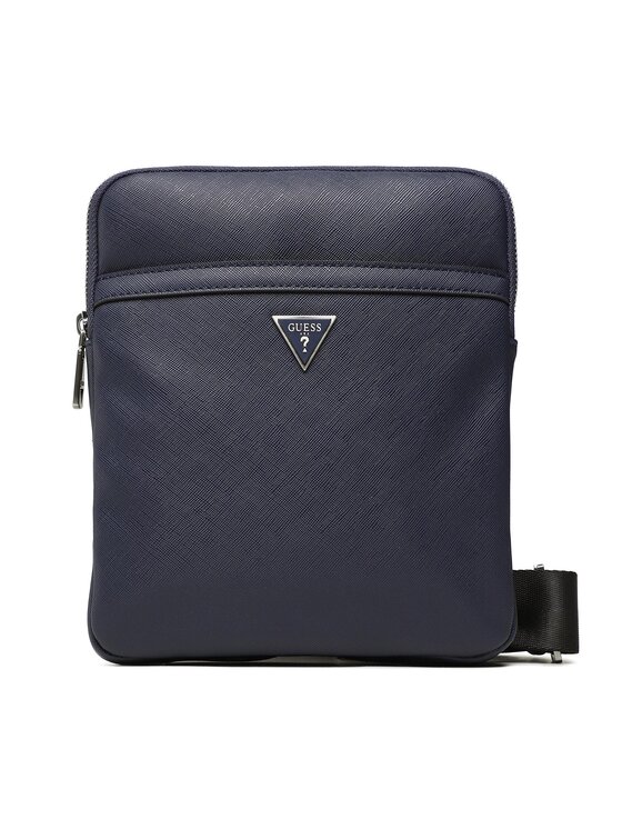 Guess Crossover torbica Guess Certosa Saffiano Smart HMECSA P3123 Tamnoplava