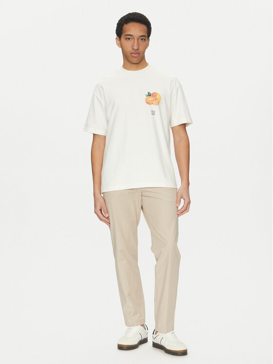HUGO HUGO Camiseta Dartiee 50537576 Écru Oversize