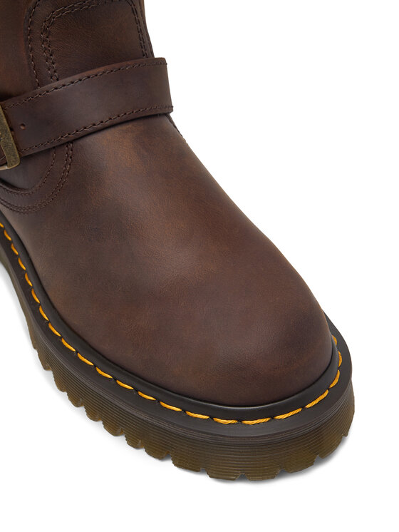 Dr. Martens Kozaki Dr. Martens ANISTONE KNEE HIGH CRAZY HORSE DM41871200 Brązowy