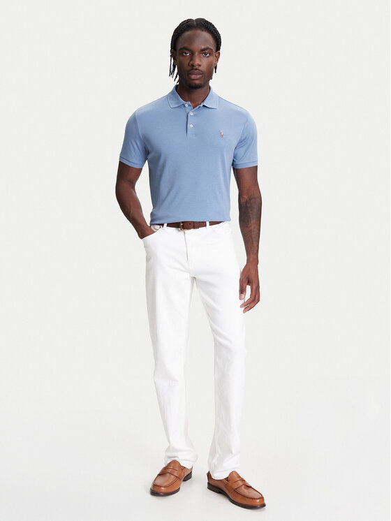 Polo Ralph Lauren Polo Ralph Lauren Поло 710704319169 Голубий Custom Slim Fit