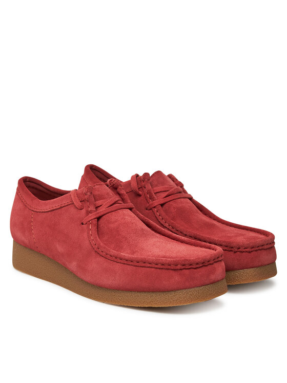 Clarks Nizki čevlji Clarks Wallabee  26180921 Rdeča