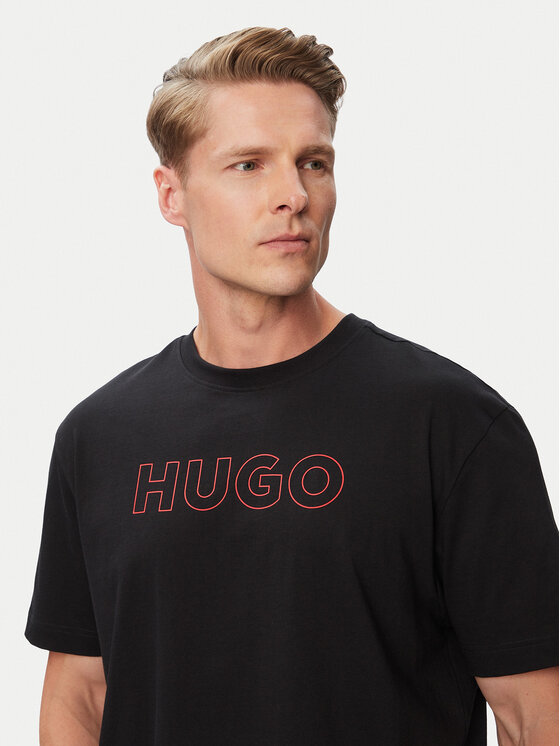 HUGO HUGO Camiseta Ezra 50566114 Negro Regular Fit