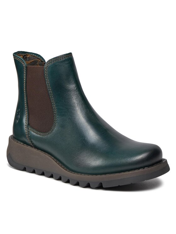 Fly London Kotníková obuv s elastickým prvkem Fly London Salvfly P143195006 Zelená