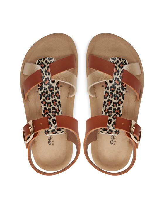 Geox Meisje J Costarei Gi sandaal, wit-rood., 39 EU