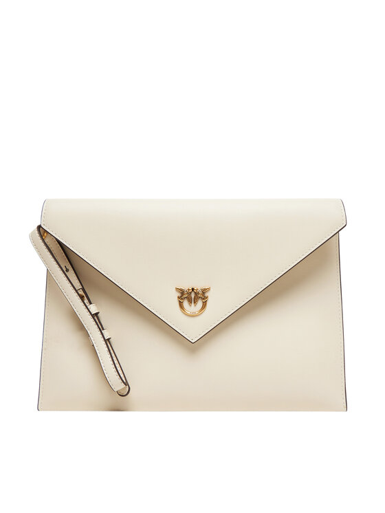 PINKO Дамска чанта PINKO Flat Purse Handle AI 25-26 PCPL104820 A0F1 Кремав