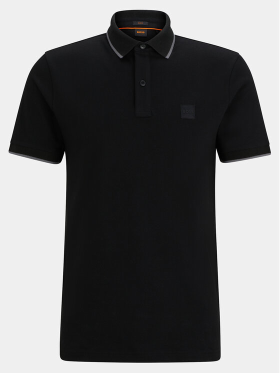 BOSS Boss Поло Passertip 50507699 Чорний Slim Fit
