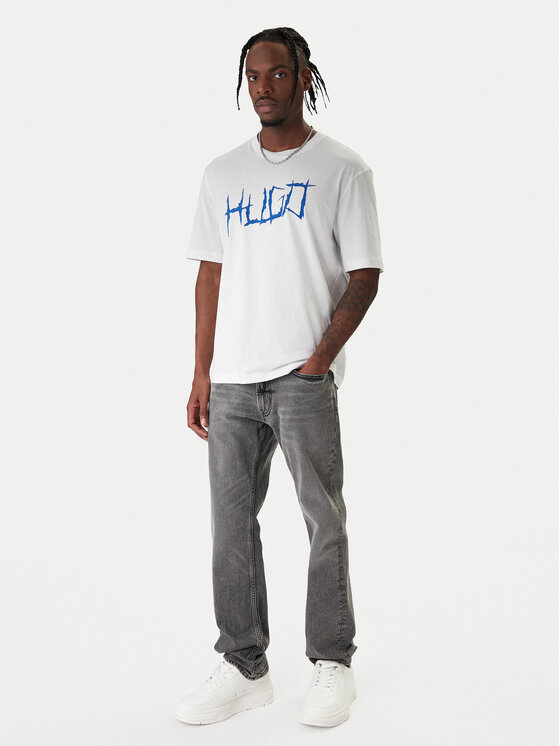 HUGO HUGO Футболка Namerix 50554350 Білий Regular Fit