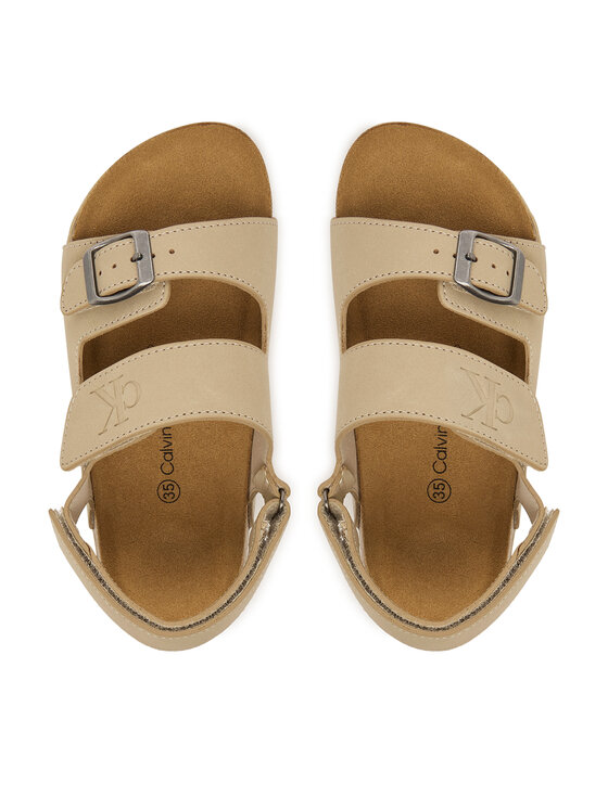 Calvin Klein Sandale Calvin Klein Velcro V3X2-83328-0315 D Bež