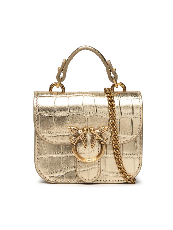 PINKO Borsetta PINKO Love Micro Bell Croco AL 22-23 PLTT 1P22T1 A03I Oro