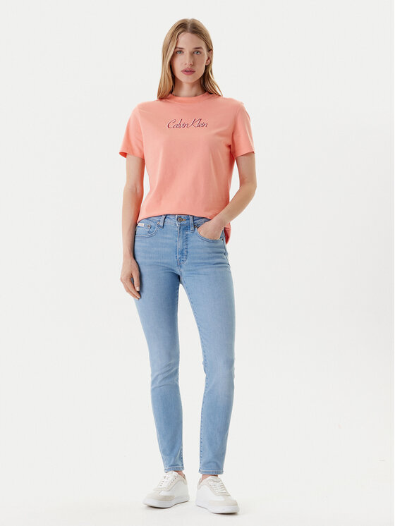 Calvin Klein Jeans Calvin Klein Jeans Majica Classic Logo LV047C854G Oranžna Regular Fit