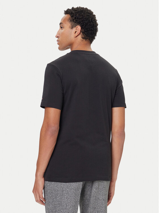 Tommy Hilfiger Tommy Hilfiger Camiseta Stack Graphic MW0MW40002 Negro Regular Fit