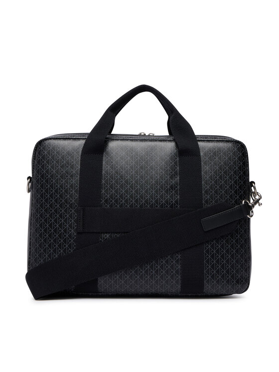 Calvin Klein Geantă pentru laptop Calvin Klein Emblem Aop Coated Commuter/Lapto LV04D3625G Negru