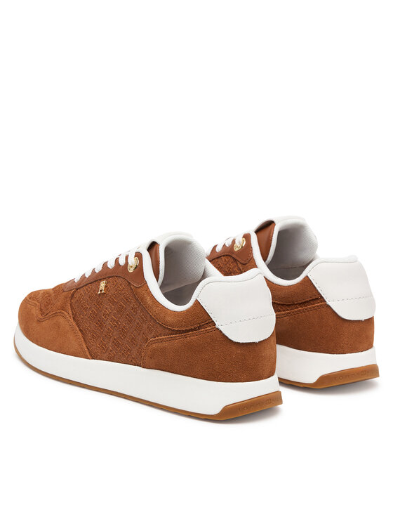 Tommy Hilfiger Superge Tommy Hilfiger Th Runner Suede Monogram FW0FW09620 Rjava