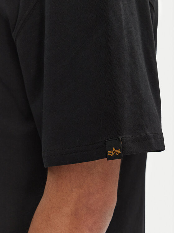 Alpha Industries Alpha Industries Póló College 146501 Fekete Relaxed Fit