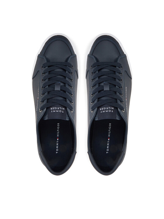 Tommy Hilfiger Sneakersy Tommy Hilfiger Core Corporate Vulc Leather FM0FM05399 Tmavomodrá