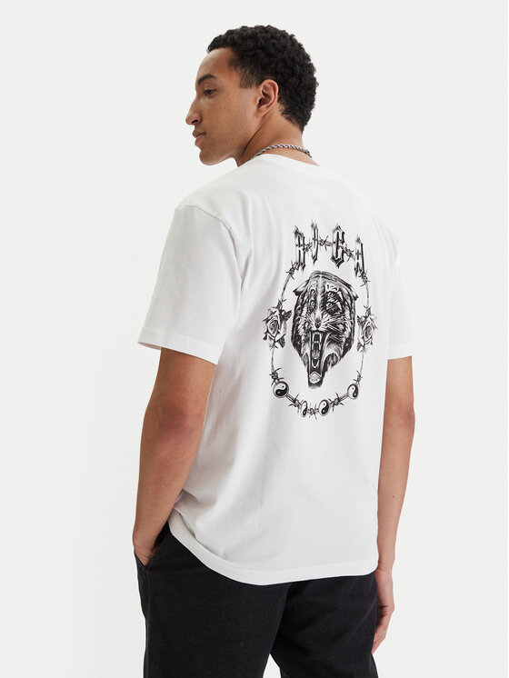 RVCA RVCA Camiseta Double Trouble EVYZT00289 Blanco Relaxed Fit