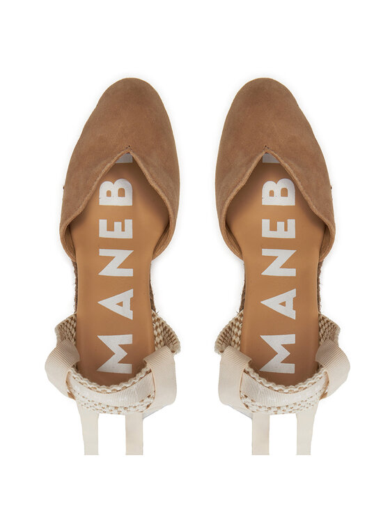 Manebi Еспадрильї Manebi Hamptons Heart-Shaped Wedge Espadrilles W 1.6 WH Бежевий