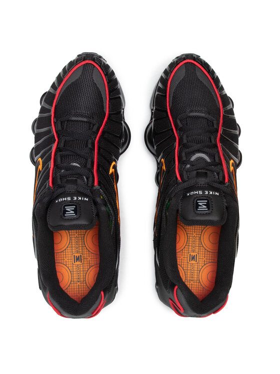 nike shox tl black magma orange
