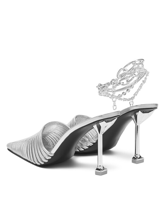 Naked Wolfe Шльопанці Naked Wolfe Chromed 00078 Срібний