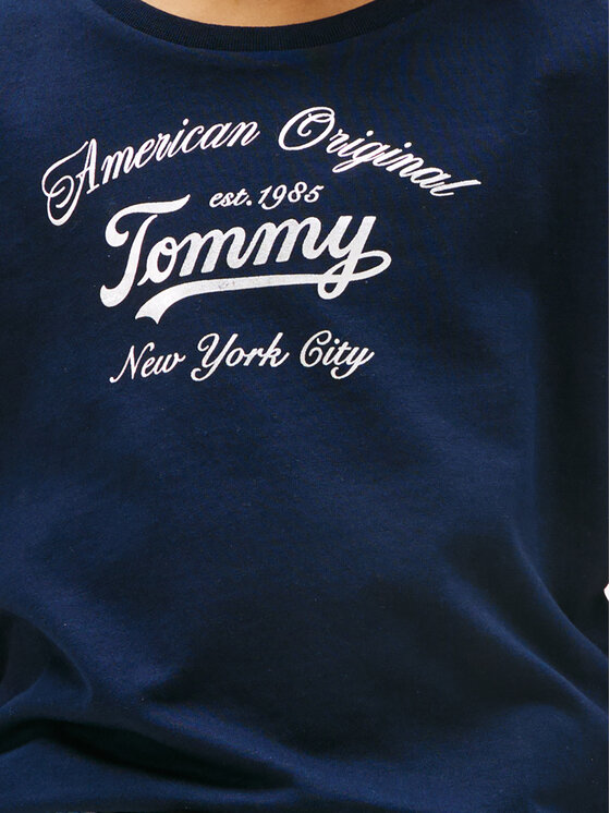 Tommy Hilfiger Tommy Hilfiger Camiseta Script KG0KG08636 Azul marino Regular Fit