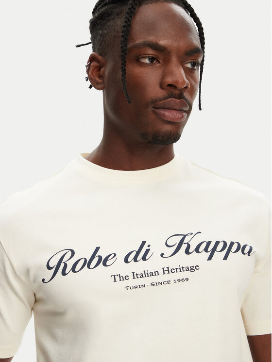 Robe di Kappa Robe di Kappa Футболка Robe Giovani Tozeur 61151CW Écru Regular Fit