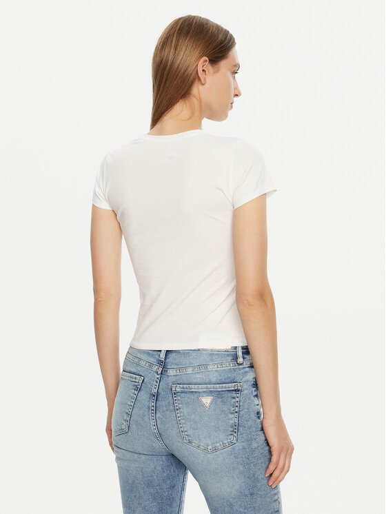 Guess Guess Футболка W5RI29 KA0Q1 Білий Regular Fit