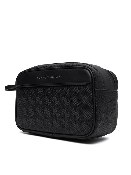 Tommy Hilfiger Neseser Tommy Hilfiger Th Modern Monogram Washbag AM0AM14828 Crna