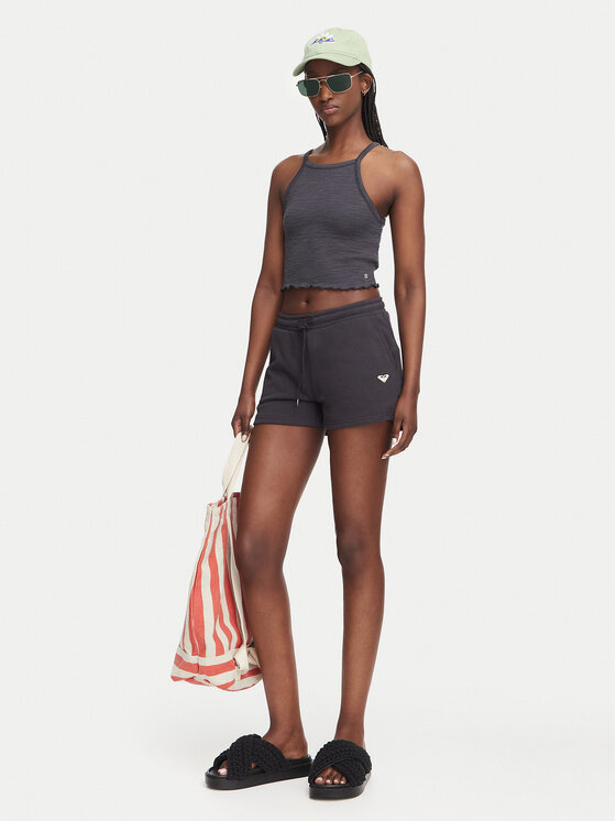 Roxy Roxy Топ As I Am ERJKT04278 Темно-сірий Slim Fit