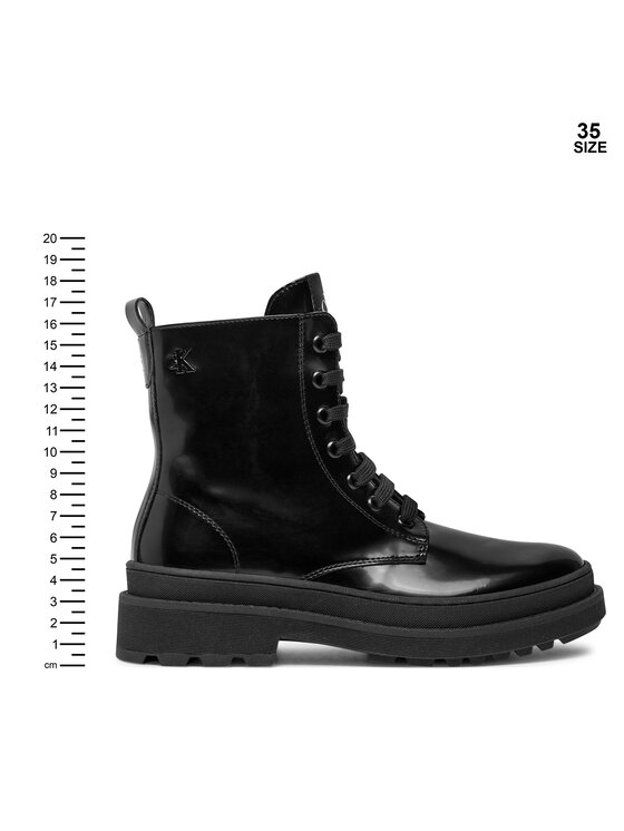 Calvin Klein Jeans Turistická obuv Calvin Klein Jeans Lace-Up Bootie V4A5-81031-1453 S Černá