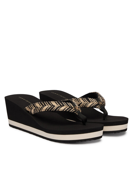 Tommy Hilfiger Žabky Tommy Hilfiger Rope Strap FW0FW09197 Čierna