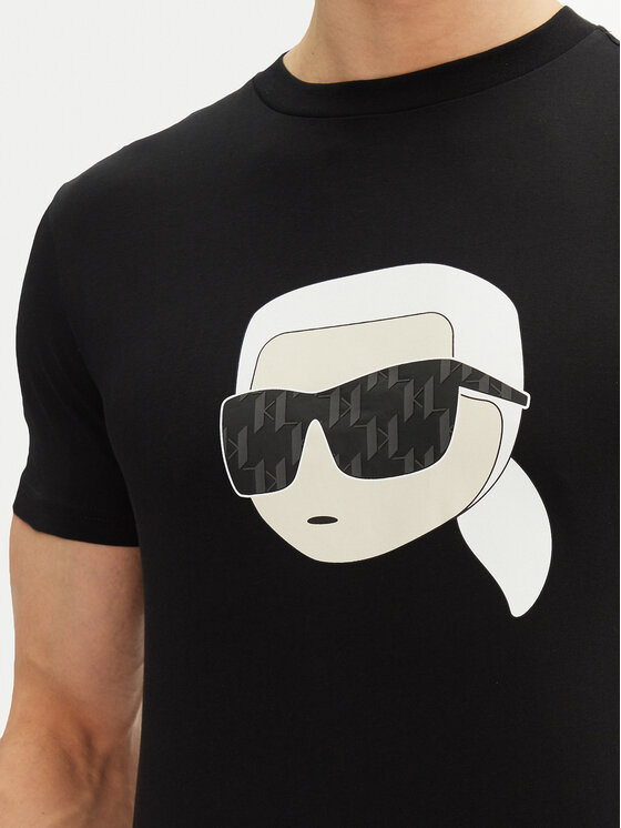 KARL LAGERFELD KARL LAGERFELD T-shirt 755073 552251 Crna Regular Fit