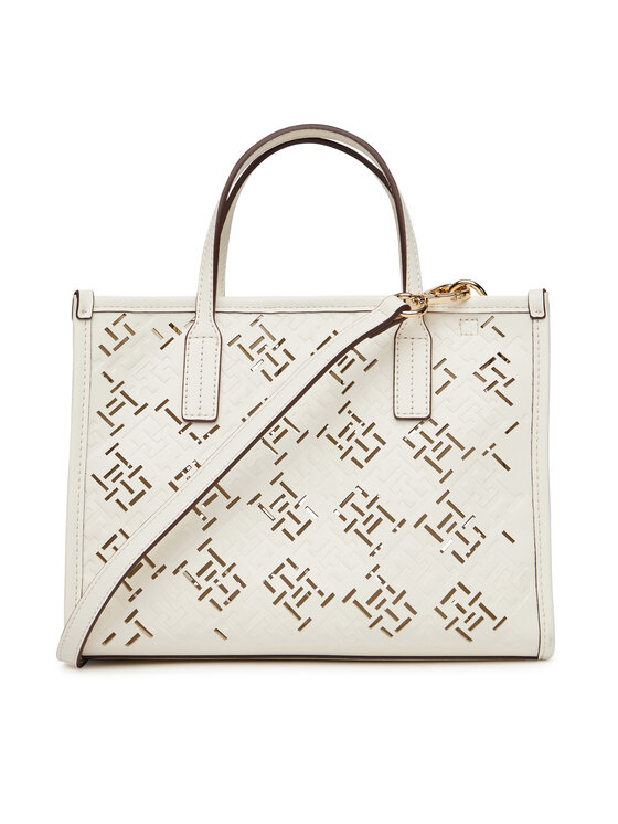 Tommy Hilfiger Ročna torba Tommy Hilfiger Th City Mini AW0AW17500 Kremna
